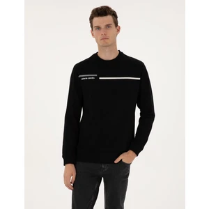 Pierre Cardin Erkek Siyah Regular Fit Bisiklet Yaka Sweatshirt 50317675-VR046