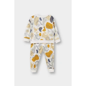 Erkek Bebek 2'li Takım Dinozor Baskılı Sweatshirt Eşofman Altı F0216A525AU