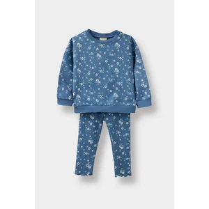 Kız Bebek 2'li Takım Çiçek Desenli Sweatshirt Tayt F0532A525WN