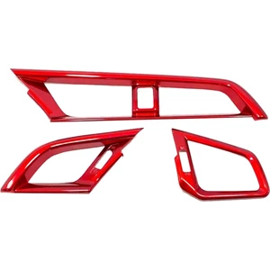 3pcs Kırmızı Merkezi Kontrol Outlet Hava Havalandırma Kapak Trim Abs Honda Civic Için Sol El Sürücüsü 10TH 2016 2017 2018 2019 (Yurt Dışından)