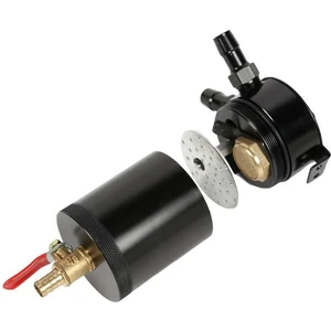 Evrensel Yağ Yakalama, Drenaj Valfi Yakıt Deposu Parçaları ile Şaşkın 2 Portlu Alüminyum Rezervuar Yağ Yakalama Tankı Sıkıştırabilir (Yurt Dışından)