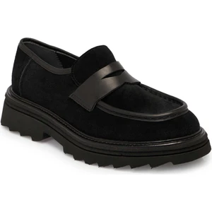 Siyah Hakiki Süet Deri Erkek Loafer - E24S1AY56993-A01