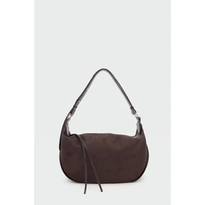 Poppin Süet Omuz Çantası Kahve