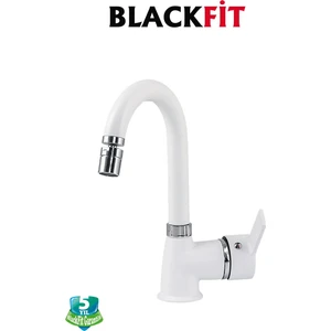 Beyaz Delta Lavabo Bataryası Oynar Başlıklı Banyo Bataryası Çift Su Girişli Lavabo Musluğu Çeşme