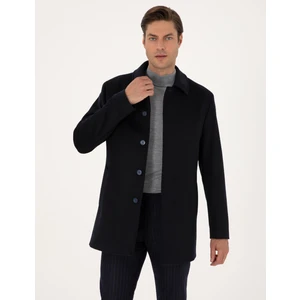 Pierre Cardin Erkek Lacivert Slim Fit Kaşe Kaban 50314215-VR033