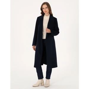 Pierre Cardin Kadın Lacivert Kaşe Kaban 50308920-VR033