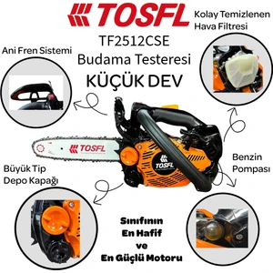 TOSFLTF2512CSE Benzinli Budama Testeresi 1,5 Hp