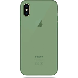 Apple iPhone x Transparent Slim Case Yeşil