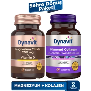 Magnesium Citrate 200 mg, Vitamin D & Collagen Hyaluronic Acid Complex - Şehre Dönüş Paketi