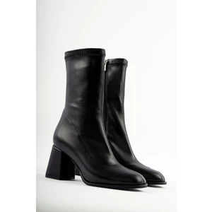 Pensa Kısa Topuklu Streç Bot- Siyah