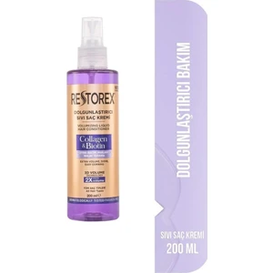Dolgunlaştırıcı Sıvı Saç Kremi 200 ml Sülfatsız Kolajen Biotin İçerikli Günlük Hacim ve Parlaklık