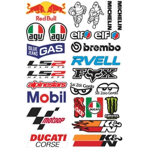 Rvell Motosiklet Otomobil Bilgisayar Uyumlu A4 Sticker Set 015