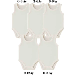 %100 Pamuk Bebek Zıbın 5'li Set