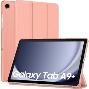 Samsung Galaxy Tab A9 Plus 11 Inç Kılıf Smart Uyku Modlu Standlı Şeffaf Kapaklı SM-X210 (Uyumlu)