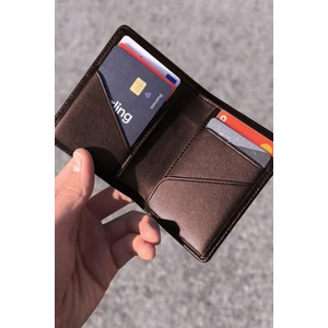 Gerçek Deri Cüzdan El Yapımı Hakiki Kadife Premium Deri Italyan Dikiş 6 Kart Bölmeli Kompakt Cüzdan