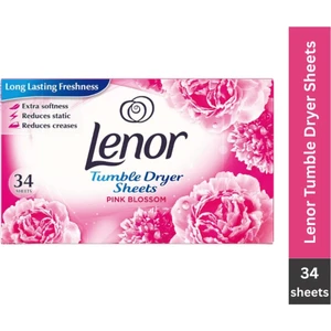 Pembe Çiçek Kokulu Çamaşır Kurutma Makinesi Kokulandırıcı ve Yumuşatıcı Kağıt 34 Yaprak