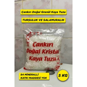 Çankırı Doğal Granül Kaya Tuzu Turşuluk ve Salamuralık (5 Kg) Sarı Etiket