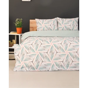 Seralay Home Geometrik Çift Kişilik Lastikli Çarşaf Nevresim Takım