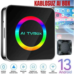 Kablosuz Carplay Aı Box 2025 – iPhone & Android Auto Uyumlu, Netflix, Youtube