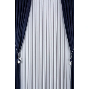 Ağır Gramalı Lüks ve Estetik Dokunuş Bambu Model 1/2 Seyrek Pileli Tül Perde