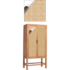 Hasır Görünümlü Dolap Kapağı Kaplama Folyosu Hazeran Hasır Kendinden Yapışkanlı Folyo 60CM x 100CM