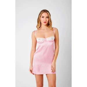 Byr Store saten çizgili gecelik