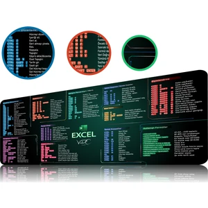 VRC Ticaret Excel Kısayol Mousepad 80X40CM Kaymaz Kauçuk Taban