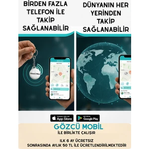 Gözcü Mobil Mini Ios Android Uyumlu Airtag Anlık Geçmişe Dönük Konum Gps Araç Motor Çocuk Akıllı Gizli Takip Cihazı (5-10 Dakika Aralıklı Sinyal Alır)