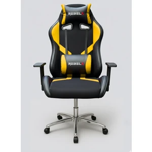 Rebelx Oyuncu Koltuğu Basic Krom Ayak Sarı Renk