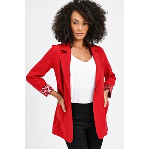 Yakalı Cepli Uzun Kol Kolu İsterse Katlanabilen Pamuklu Kumaş Blazer Ofis Ceket