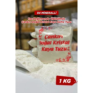 Taş Değirmende Öğütülmüş Doğal Çankırı Iyotsuz,katkısız Sofralık Kaya Tuzu 1 kg