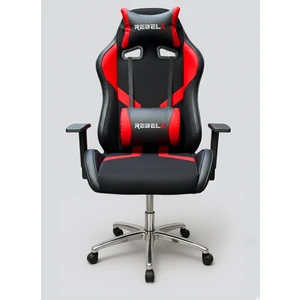 Rebelx Oyuncu Koltuğu Basic Krom Ayak Kırmızı Renk