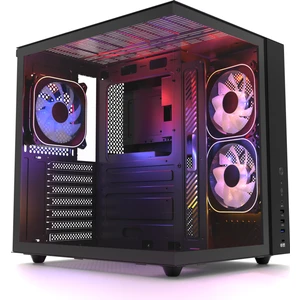 HC510 650W 80+ Bronze Argb Akvaryum Atx Mid Tower Siyah Gaming Kasa