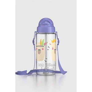 Migo Desenli 500 ml Askılı Pipetli Tritan Çocuk Matara 912008 Lila