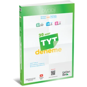 ÜçDörtBeş Yayınları TYT Biyoloji 30'lu Deneme
