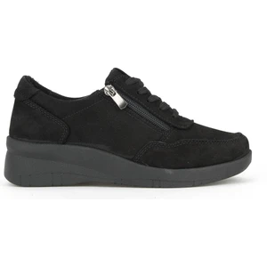 Ziya, Kadın Hakiki Deri Konfor Ayakkabı 153359Z218 Siyah