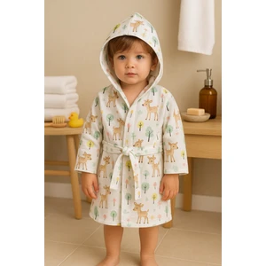 %100 Pamuk Müslin Kumaştan Bebek Panço