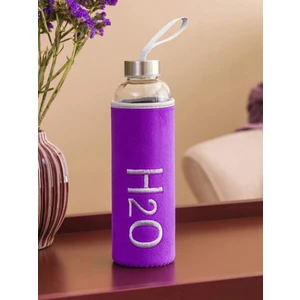 H2O Kadife Kılıflı Cam Matara 600 ml - Renk Seçenekli