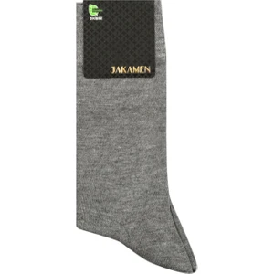 Gri Bambu Tekli Soket Çorap