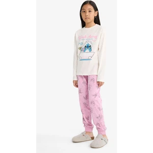 Kız Çocuk Disney Lilo & Stitch Pijama Takımı Uzun Kollu Üst Uzun Alt F7356A825AU
