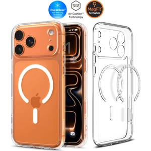 iPhone 17 Pro ile uyumlu ince MagSafe Kılıf Ultra Hybrid Sararma Karşıtı DuraClear™ Hava Kanalı Teknolojisi™ Askeri Sınıf Koruma MagFit Clear White Şeffaf Kapak - ACS10066