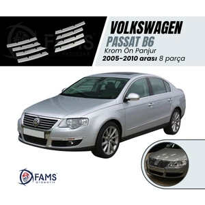 Fams Otomotiv VW Passat B6 Krom Ön Panjur 8 Prç. 2005-2011 Paslanmaz Çelik