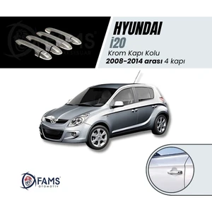 Fams Otomotiv Hyundai İ20 Krom Kapı Kolu 4 Kapı 2008-2014 Paslanmaz Çelik