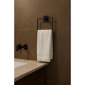 Yapışkanlı Siyah Kare Havluluk