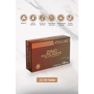 Zinc Picolinate – 120 Tablet | Çinko Takviyesi ile Bağışıklık, Cilt ve Enerji Desteği