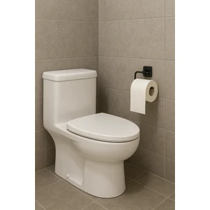 Yapışkanlı Siyah Tuvalet Kağıdı Tutacağı Siyah