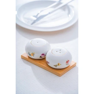 Leandra Ahşap Standlı Tuzluk & Biberlik Seti