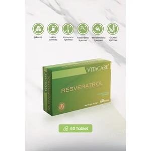 Resveratrol – 60 Tablet | Yüksek Doz Antioksidan, Kalp ve Hücre Sağlığı Desteği