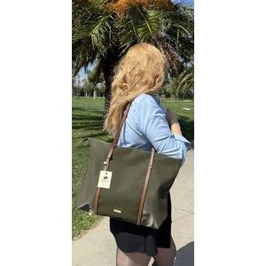 Kadın Şeritli Shopper El ve Omuz Çantası