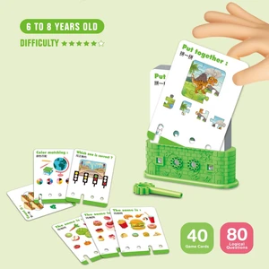 Logic Key 6-8 Yaş Mantık Oyunu Okul Öncesi Eğitici Quiz Game Ingilizce 40 Kart 80 Soru
